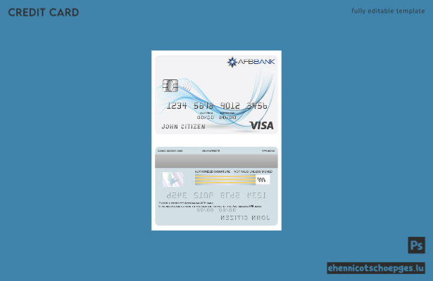 Beispielvorschau der Visa-Karte der Azerbaijan AFB Bank